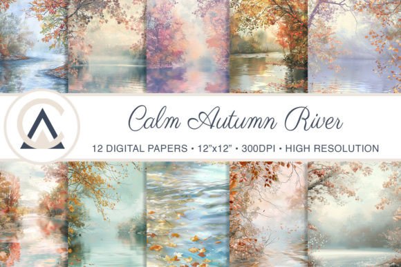Autumn Fall River Landscape Backgrounds: A Creative Toolkit