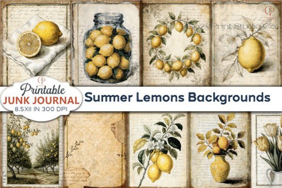 Brighten Your Creative Projects with Summer Lemons Backgrounds