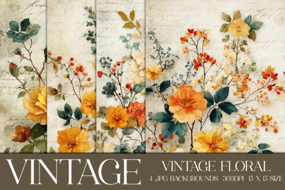 Charming Vintage Floral Backgrounds for Your Projects