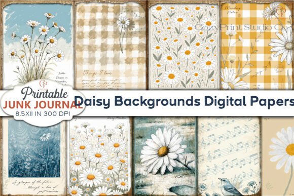 Daisy Backgrounds Digital Papers: Creative Possibilities