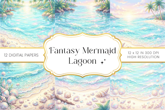 Dive into Creativity with Fantasy Mermaid Lagoon Backgrounds