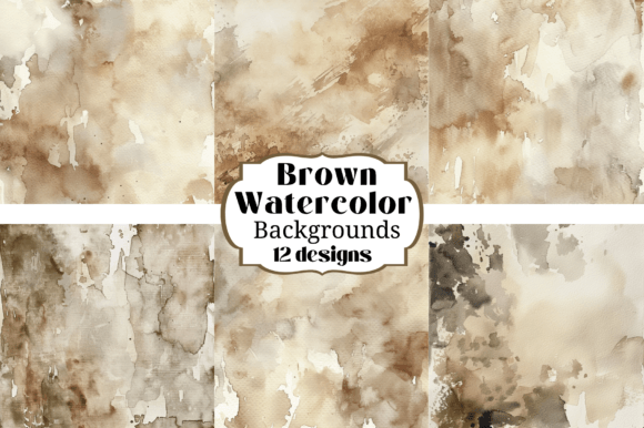 Earthy & Organic: Using Brown Tan Neutral Watercolor Backgrounds