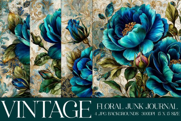 Elegant Floral Backgrounds, S11: A Vintage Designer's Dream