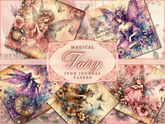 Enchant Your Designs: Magical Fairy Junk Journal Backgrounds