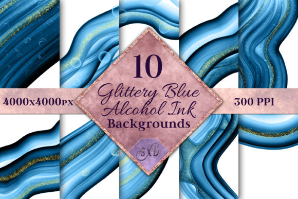 Glittery Blue Alcohol Ink Backgrounds: A Designer's Deep Dive