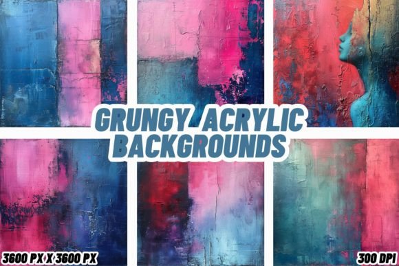 Inject Raw Edge with Grungy Acrylic Backgrounds