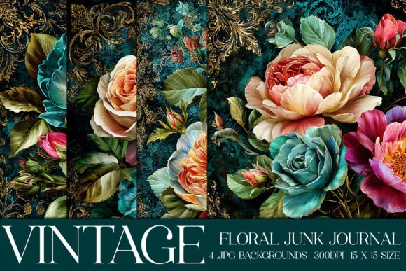 Luxury Floral Flowers Backgrounds: Vintage Charm for Modern Projects