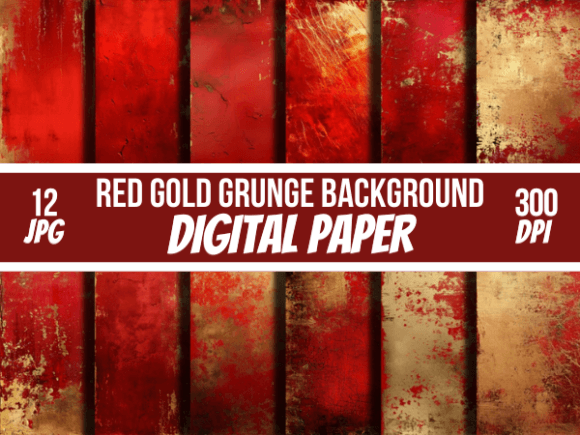 Red & Gold Grunge Backgrounds: Elevate Your Digital Craft
