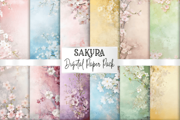 Sakura Digital Backgrounds: Timeless Floral Elegance