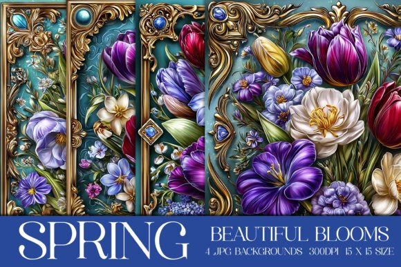 Spring Blooms Backgrounds: Elevate Your Designs S10