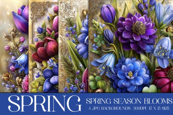 Spring Season Blooms Backgrounds: Elevate Your Designs with S12