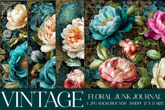 Timeless Charm: Vintage Floral Backgrounds for Modern Crafters