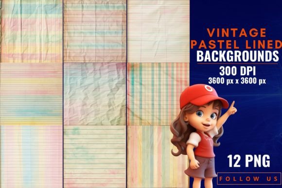 Timeless Design: Using Vintage Pastel Lined Backgrounds