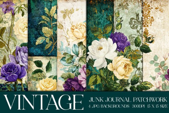 Timeless Textures: Working with Junk Journal Patchwork Backgrounds
