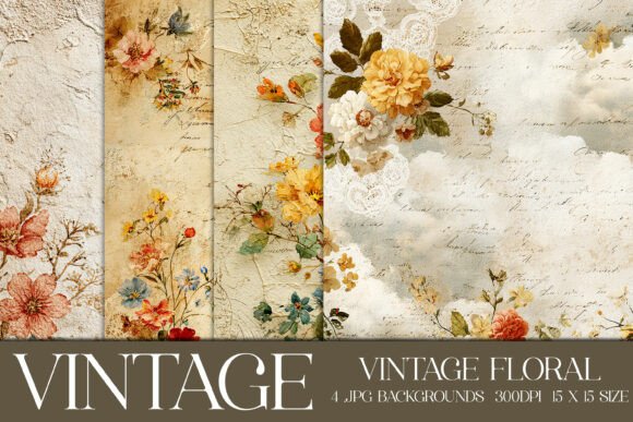 Vintage Floral Backgrounds, S2: A Patchwork of Charm