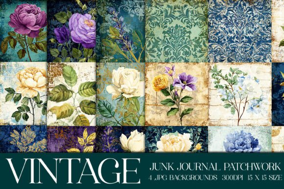 Vintage Quilt Style Backgrounds, S25: A Patchwork of Possibility
